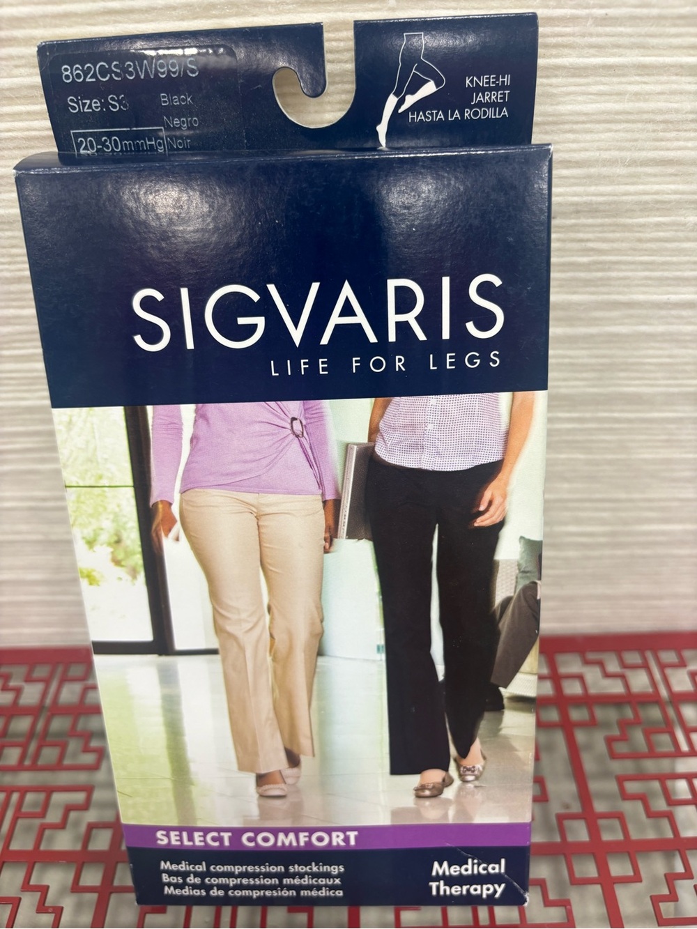 Sigvaris Women's Knee-Hi Compression Pants - Black